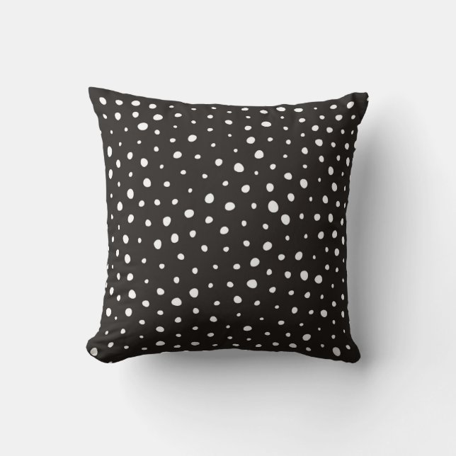 Almofada Impressão/Padrão Dalmatian Reverso Preto e Branco (Frente)