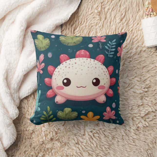 Almofada Impressão único Axolotl bonito (Cobertor)