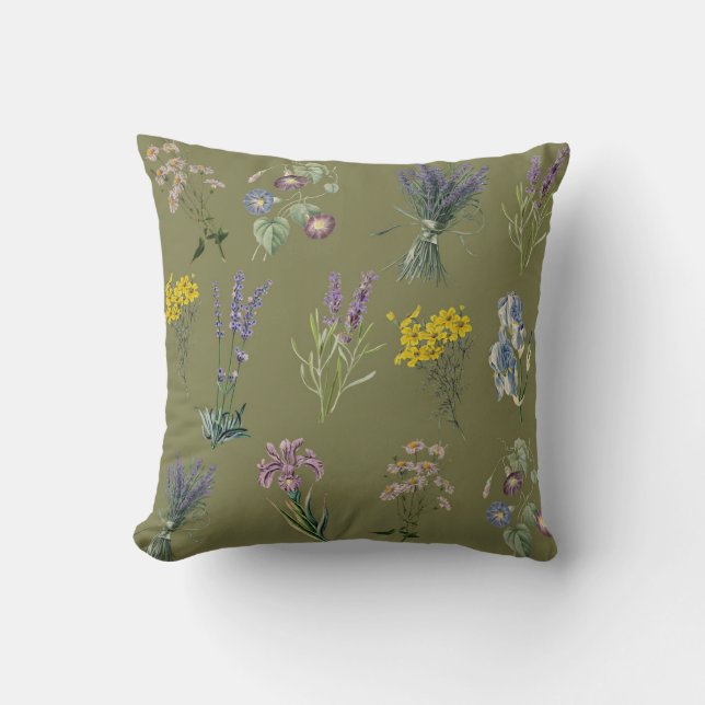 Almofada Impressão Vintage Botanical Garden, Nostalgia Gard (Frente)