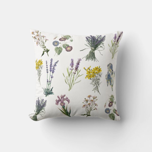 Almofada Impressão Vintage Botanical Garden, Nostalgia Gard (Frente)