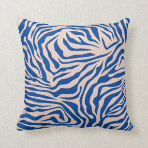 Almofada Impressão Zebra Azul Zebra Stripe Impressão Animal