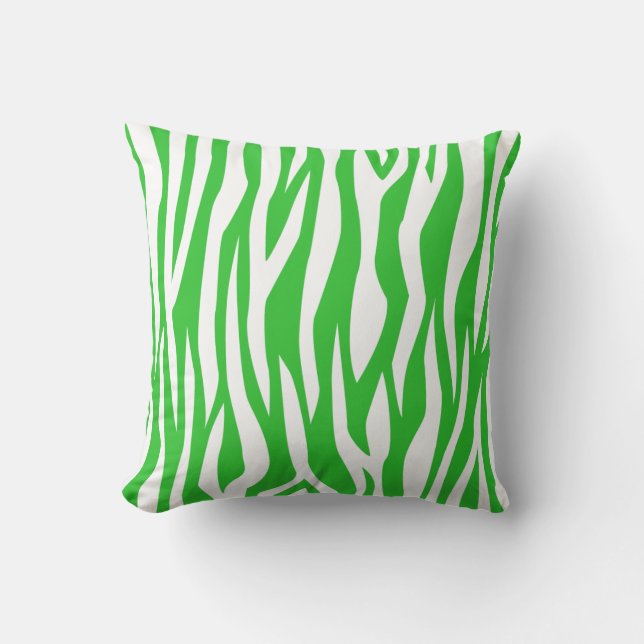 Almofada Impressão Zebra verde limão (Frente)