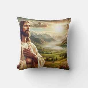 Almofada Impressionante pintura digital Jesus Cristo
