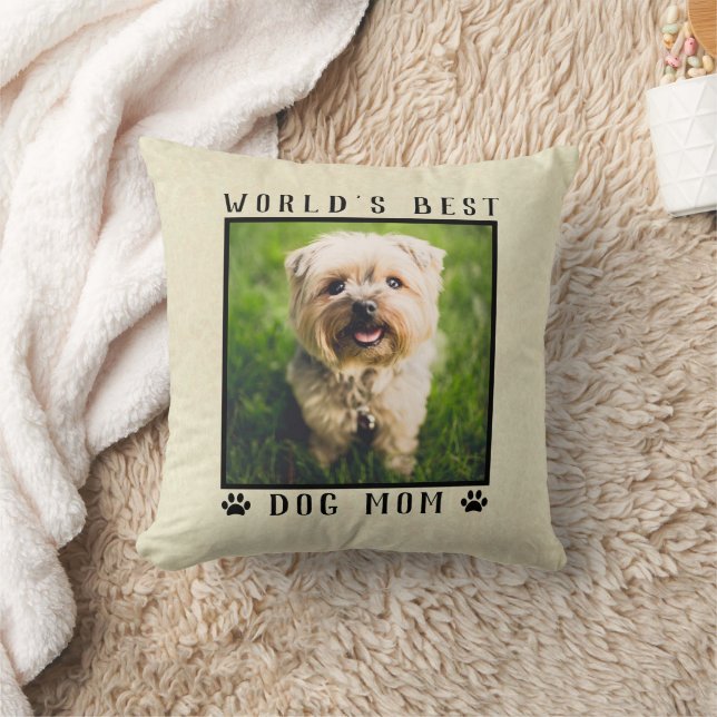 Almofada Impressões de patas da melhor mãe de cachorro do m (Cobertor)