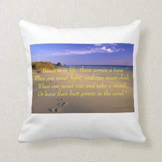 Almofada Impressões do bumbum na areia