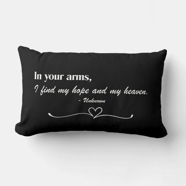 Almofada "In Your Arms" Script Love (Frente)