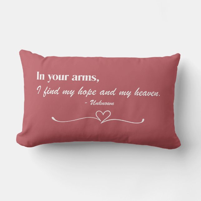 Almofada "In Your Arms" Script Love (Frente)