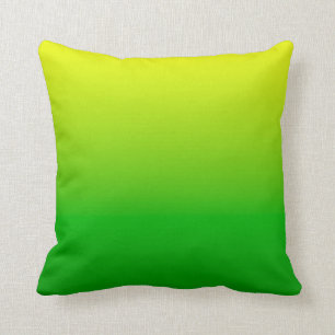 Almofada inclinação inferior verde superior amarelo