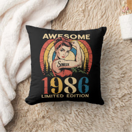 Almofada Incrível Desde 1986 Retro 40º Aniversário Feminino