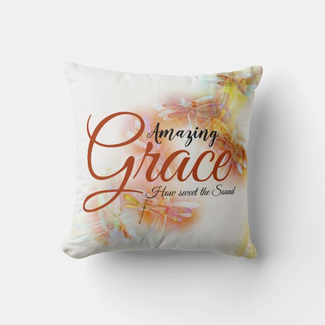 Almofada Incrível graça Libélulas aquarela (Frente)