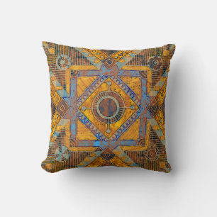 Almofada Indiano Floral Paisley: Medalhão Étnico.
