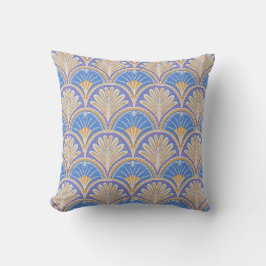 Almofada Indigo Scallop Petal Throw Pillow | One Owl Artist