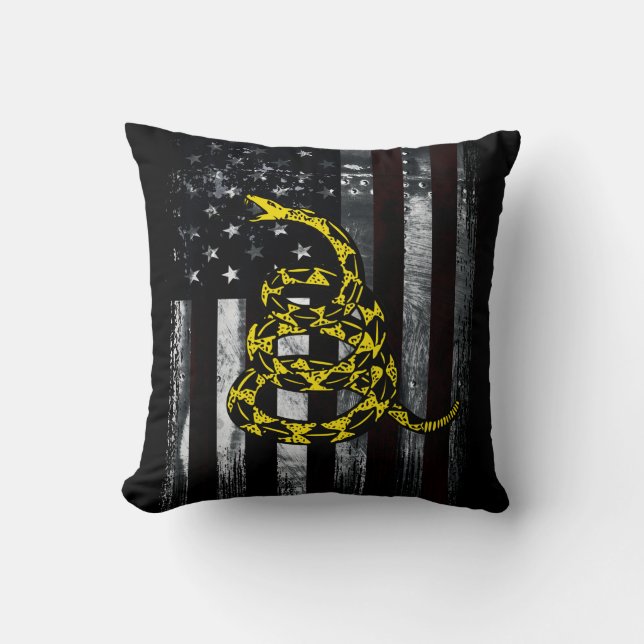 Almofada Industrial American Flag and Snake Clock (Frente)