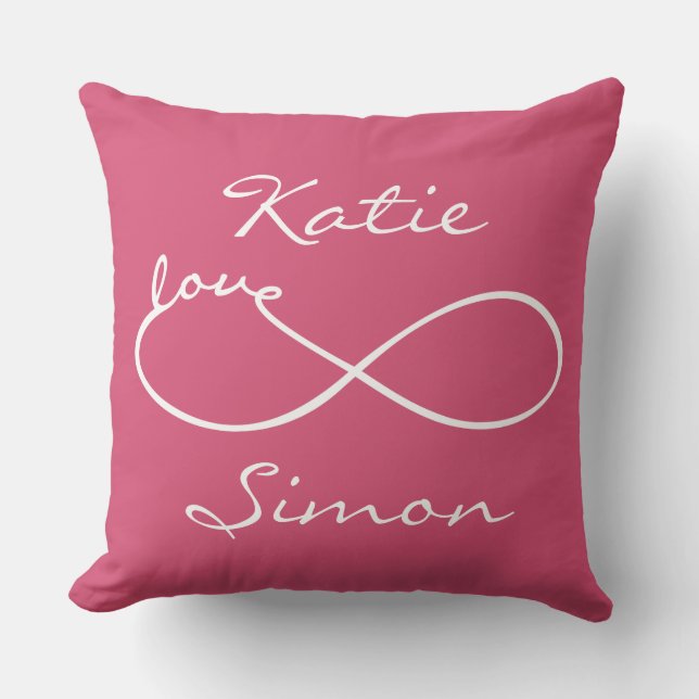 Almofada Infinity Love Lemniscate White + seu traseiro. (Frente)