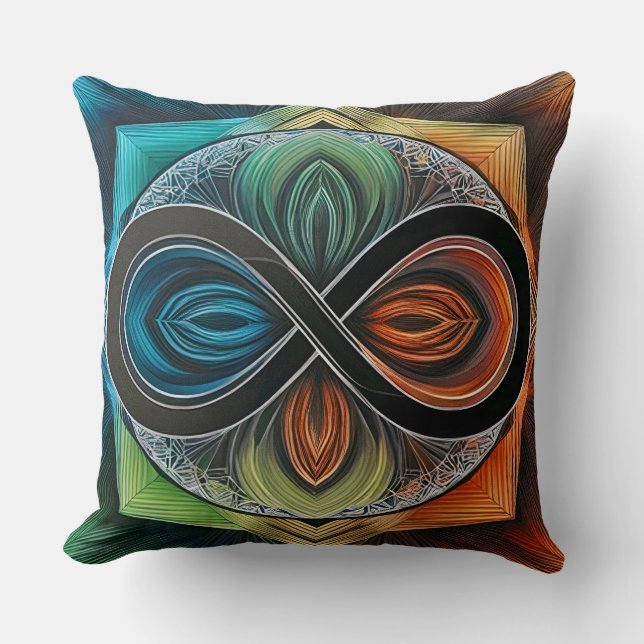 Almofada Infinity Mandela African Tribal Madk Abstrato (Frente)
