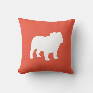 Almofada Inglês Bulldog Silhouette Cute Dog Lover