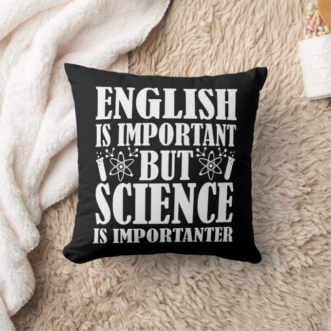 Almofada Inglês Importante Mas Engraçado Ciência Dizendo Pr (Cobertor)