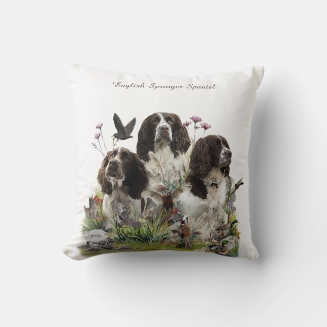 Almofada Inglês Springer Spaniels, Arte (Frente)