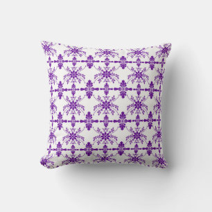 Almofada Inglês velho roxo e branco denominado