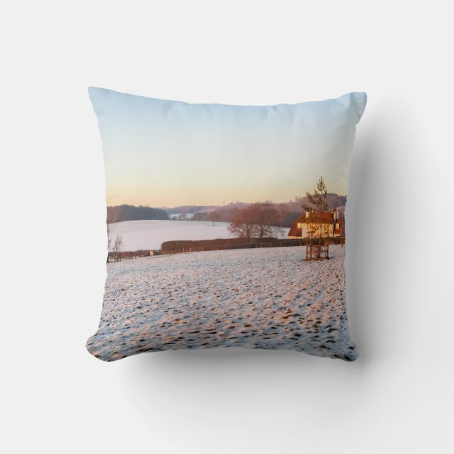 Almofada Inglês Winter Sunset - Personalizado Throw (Frente)