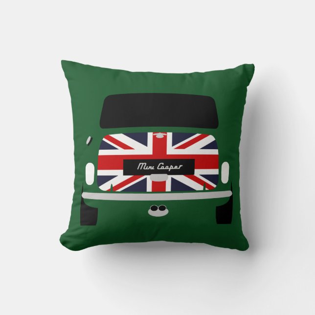 Almofada Ingleses clássicos que competem Austin verde Mini (Frente)