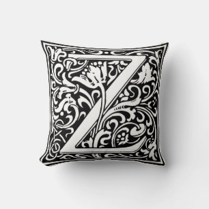 Almofada Inicial decorativa "Z" da letra