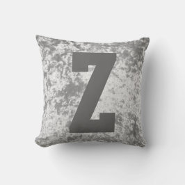 Almofada inicial do travesseiro decorativo de velu