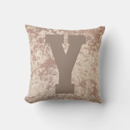 Almofada inicial do travesseiro decorativo de velu