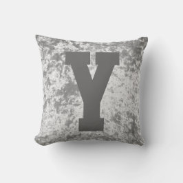 Almofada inicial do travesseiro decorativo de velu