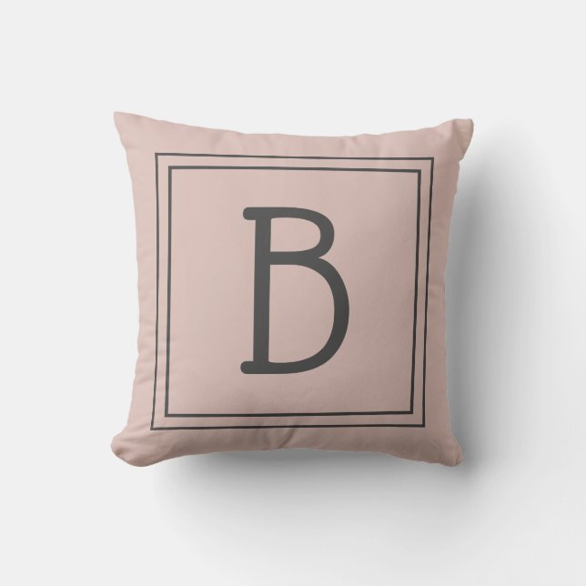Almofada Inicial Monogramada Personalizada Tendência Rustic (Frente)