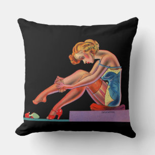 Almofada início dos anos 40 Deliciosa garota de pin-up
