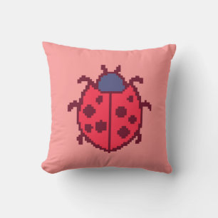 Almofada Inseto de ladybug desenrolado em píxeis