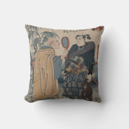 Almofada Inspecionando uma imagem do japonês do vintage do