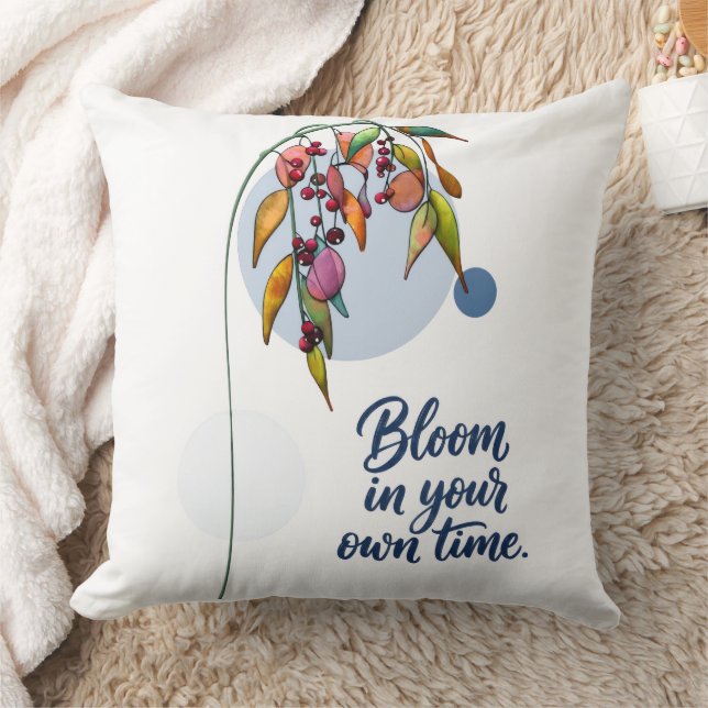 Almofada Inspiração Floral com Bagas (Cobertor)
