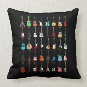 Almofada Instrumento Musical de Violão Rock and Roll