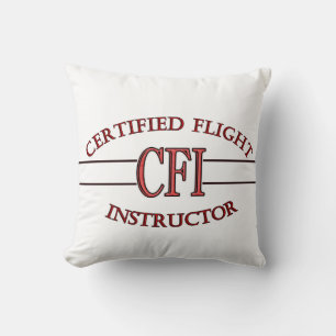 ALMOFADA INSTRUTOR DE VOO CERTIFICADO DE LOGOTIPO CFI VERME