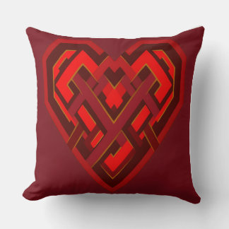 Almofada Interwoven Heart of Love – Modern Geometric