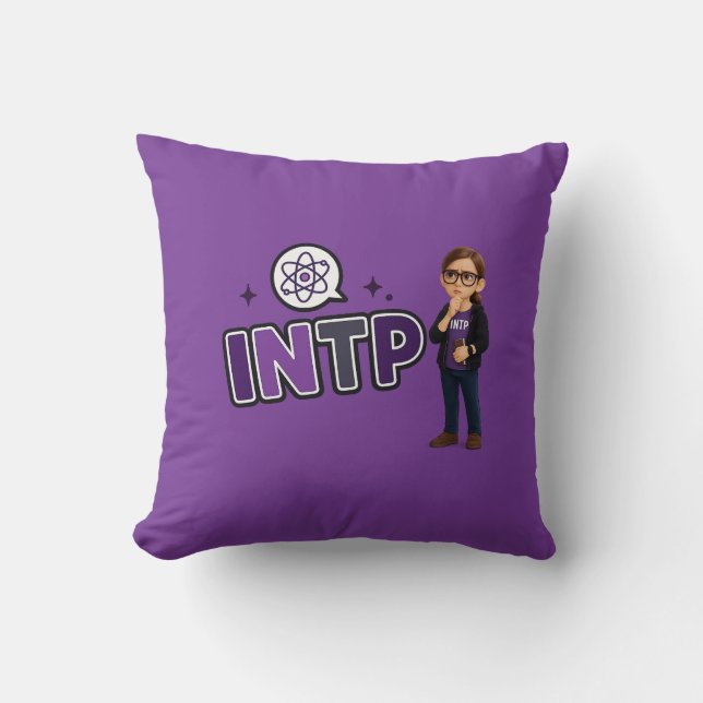 Almofada INTP — A Mente Investigadora (Frente)