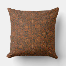 Almofada Intrair Travesseiro decorativo Laranja e Batik Pre