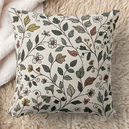 Almofada Intricate Whimsical Floral Garden