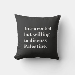 Almofada Introvertido mas disposto a discutir a Palestina