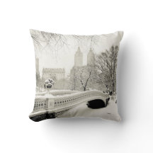 Inverno do Central Park - neve na ponte do arco