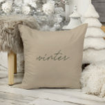 Almofada Inverno - Natal Elegante Minimalista<br><div class="desc">Design apresenta fonte escrita à mão e design minimalista moderno. Veja o link de coleção nesta página para ver todos os itens correspondentes neste belo design ou veja a coleção aqui: https://bit.ly/3Be0KHr</div>
