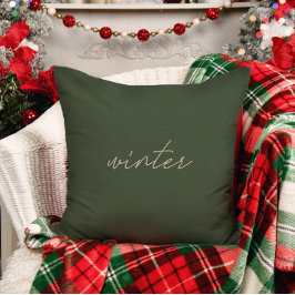 Almofada Inverno: Natal Verde Moderno Elegante Dusty