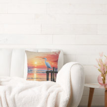 Invólucro Costeiro De Aquarela Com Egret