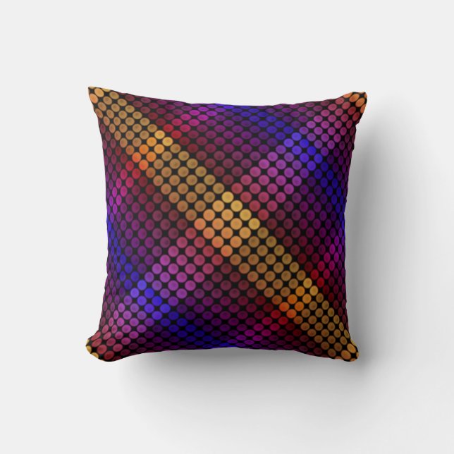Almofada Ipanema colorido círculos em preto, formando quadr (Frente)