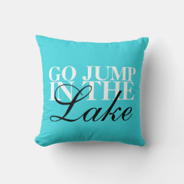 Almofada "Ir Saltar No Lago" travesseiro decorativo 16" x 1