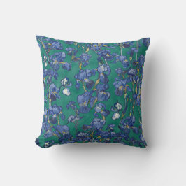 Almofada Íris de Vincent Van Gogh Azul Cobalto Verde Viridi