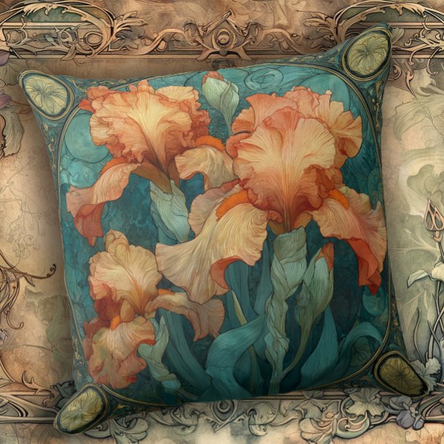 Almofada Iris Enchantment Art Nouveau  (Criador carregado)