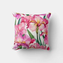 Almofada Iris Schwertlilie rosa - Aquarell-Design |